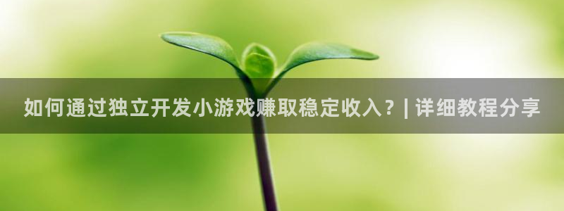 如何通过独立开发小游戏赚取稳定收入？| 