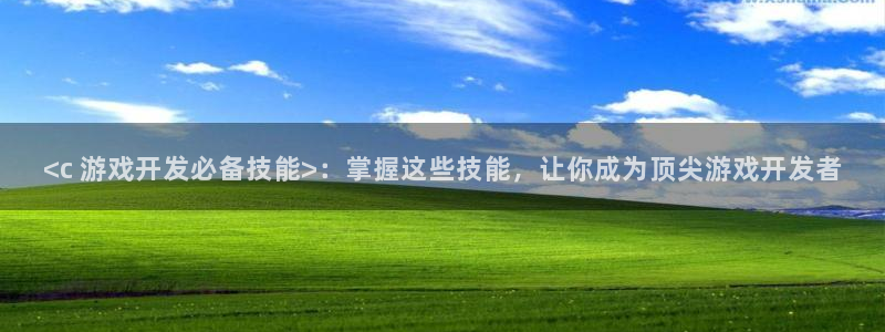 <c 游戏开发必备技能>：掌握这些技能，