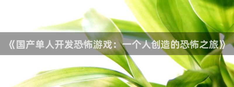 沐鸣平台~53866：《国产单人开发恐怖